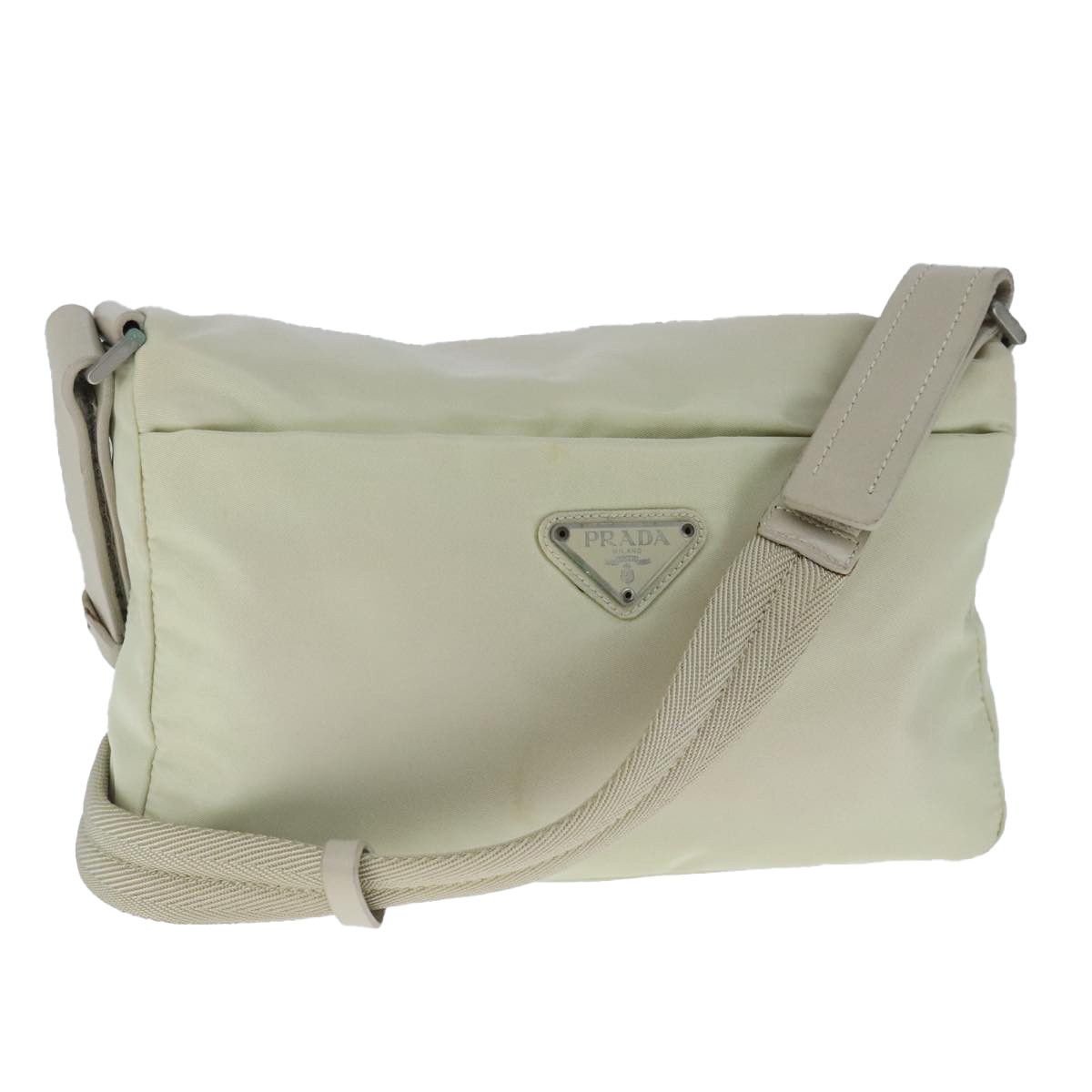 Prada Tessuto Beige Synthetic Shoulder Bag (Pre-Owned) Size ONE SIZE - 1 Thumbnail