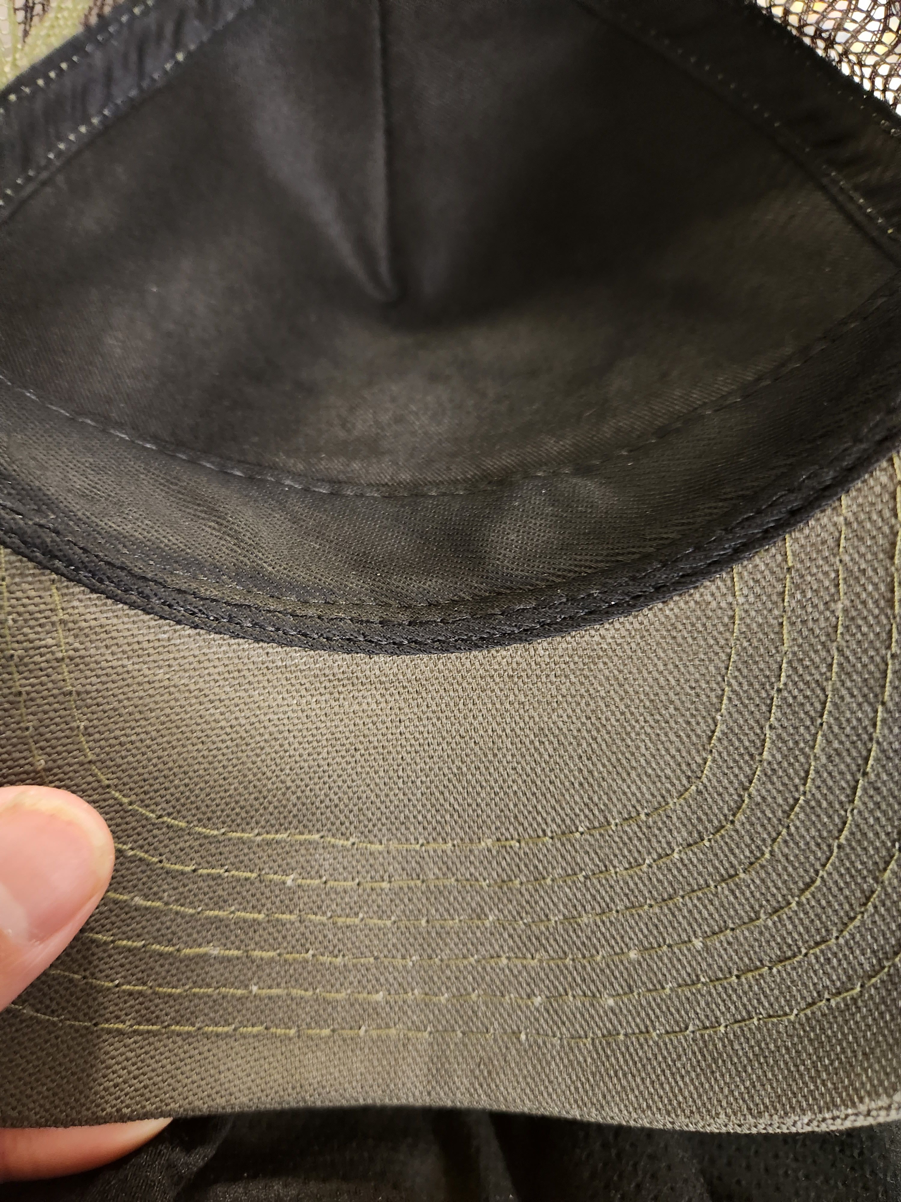 Amiri AMIRI olive green/orange stencil camo trucker hat Size ONE SIZE - 5 Thumbnail