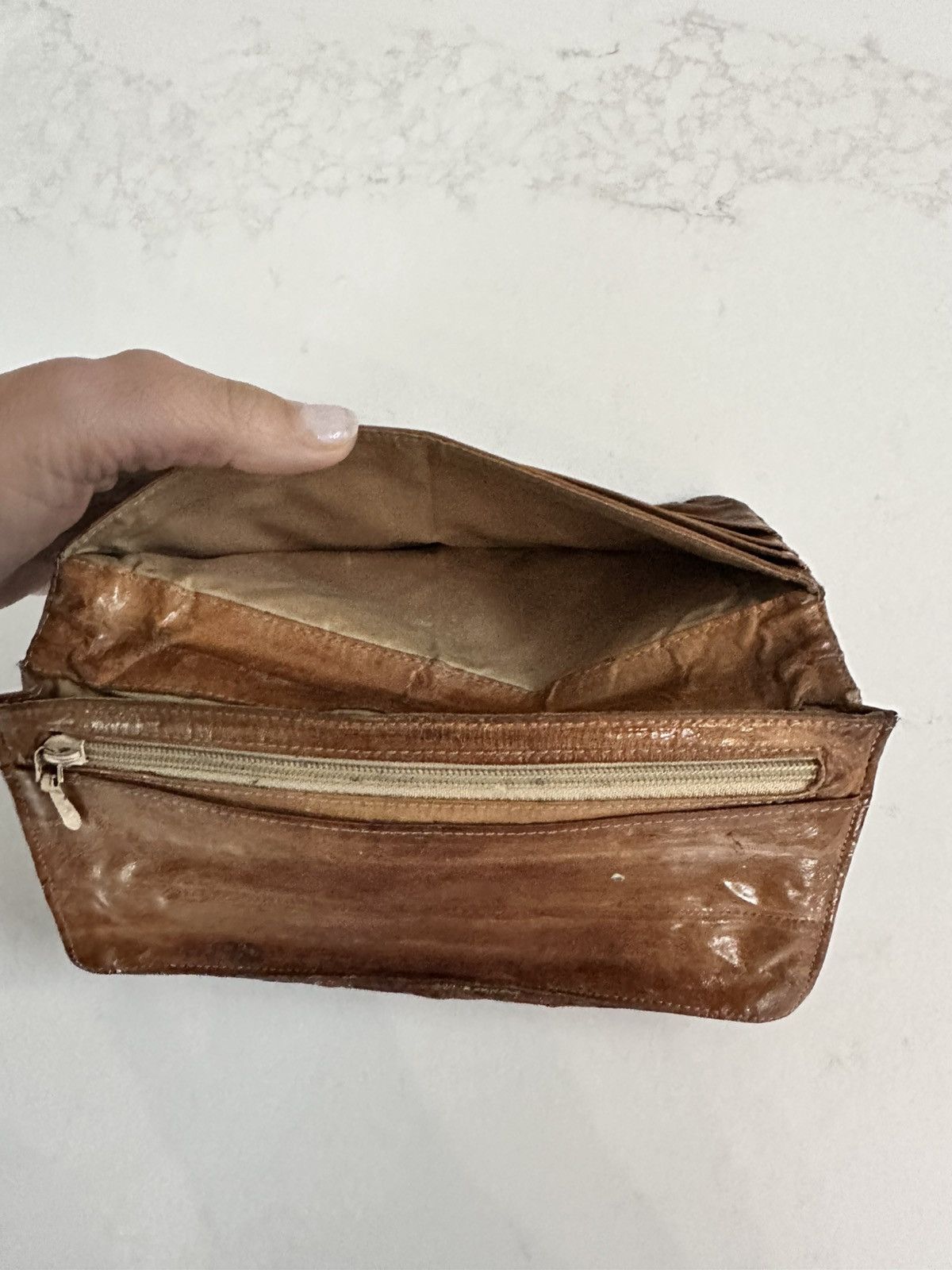 Other VINTAGE BROWN EEL SKIN LONG CHECKBOOK WALLET Size ONE SIZE - 6 Thumbnail
