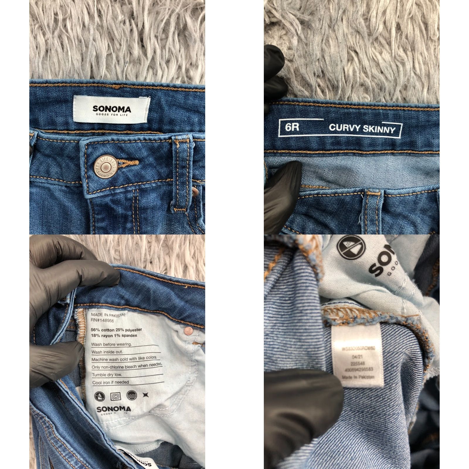 Vintage Sonoma Jeans Skinny Womens Size 6 Medium Wash Blue Flaw Curvy Best Visibility Size 28" / US 6 / IT 42 - 9 Thumbnail