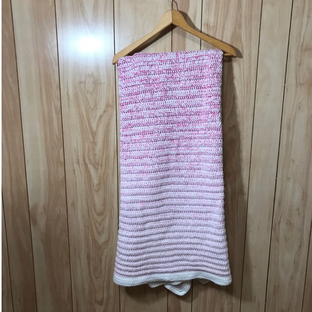Handmade Soft Thick Shade of Pink Handmade Crocheted Blanket by Dawny Size ONE SIZE - 1 Thumbnail
