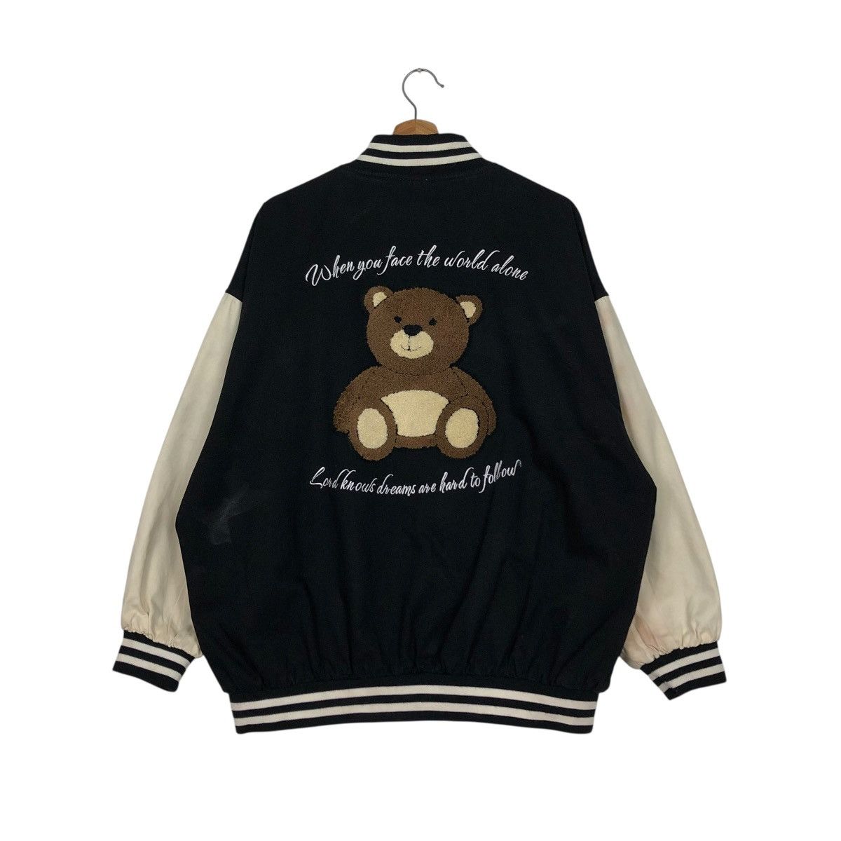 Japanese Brand 🔥VINTAGE BOMBER JACKET VARSITY HOOK BIG LOGO DESIGN CARTOON Size US XL / EU 56 / 4 - 10 Thumbnail