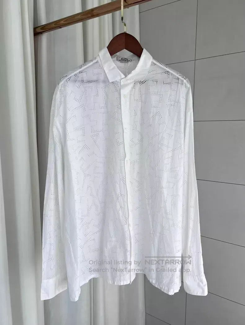 Hermes Hermes size 41 Cutout design cotton shirt Size US M / EU 48-50 / 2 - 1 Thumbnail