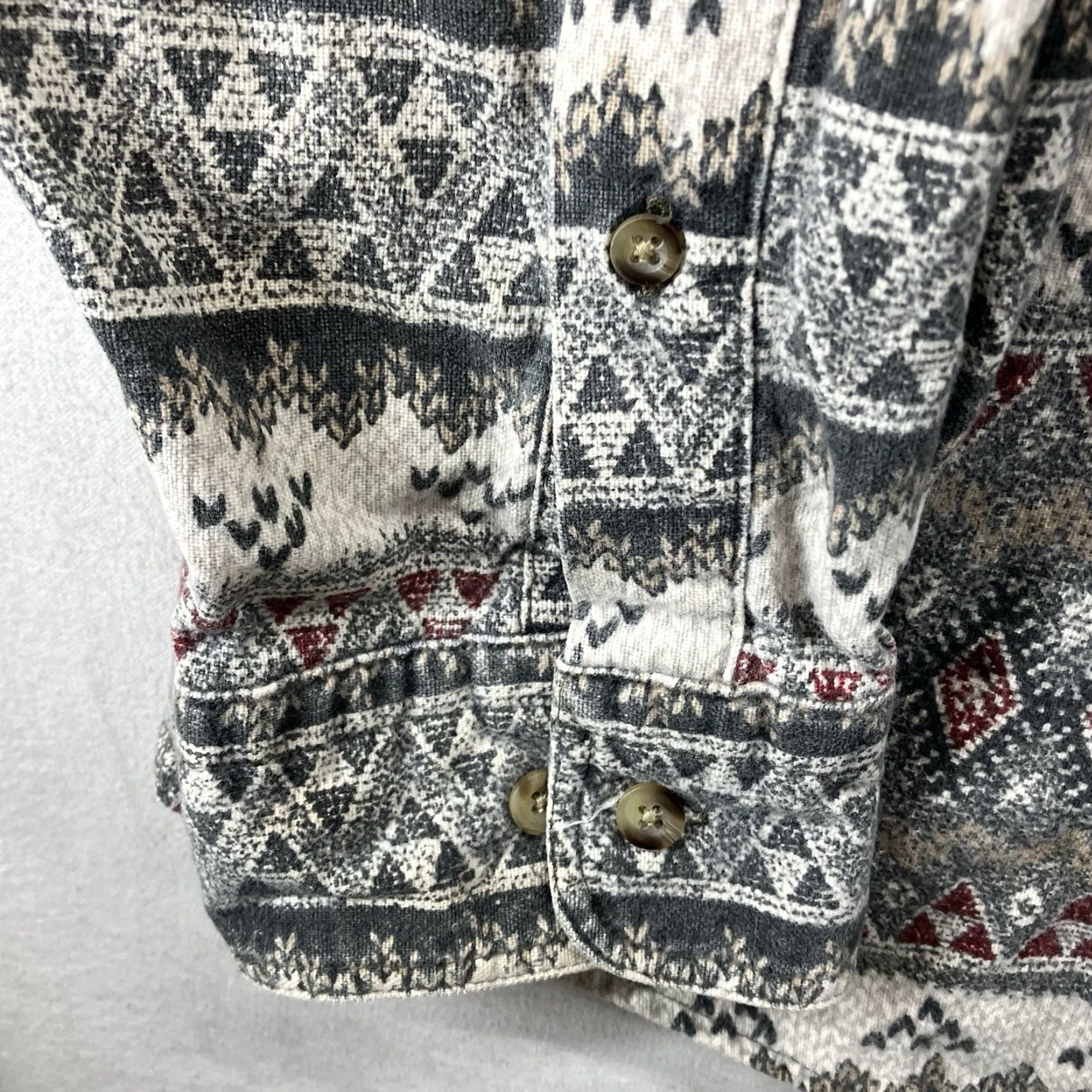 Gloverall VINTAGE Alaska Wilderness Gear Shirt Men's 2XL Flannel All Over Patter Fair Isle Long Sleeve Casual Workwear Western Cowboy 90s Size US XXL / EU 58 / 5 - 6 Thumbnail