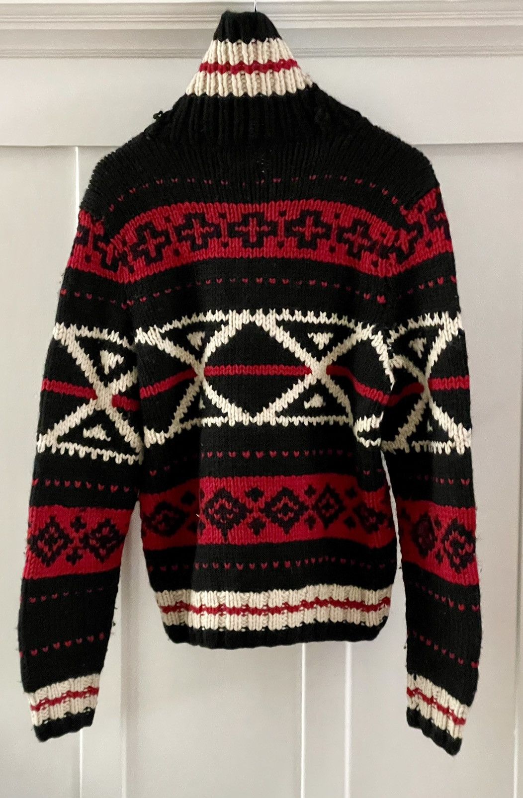 Polo Ralph Lauren × Ralph Lauren × Vintage Ralph Lauren Aztec Pattern Hand Knit Chunky Wool Sweater M Size US M / EU 48-50 / 2 - 4 Thumbnail