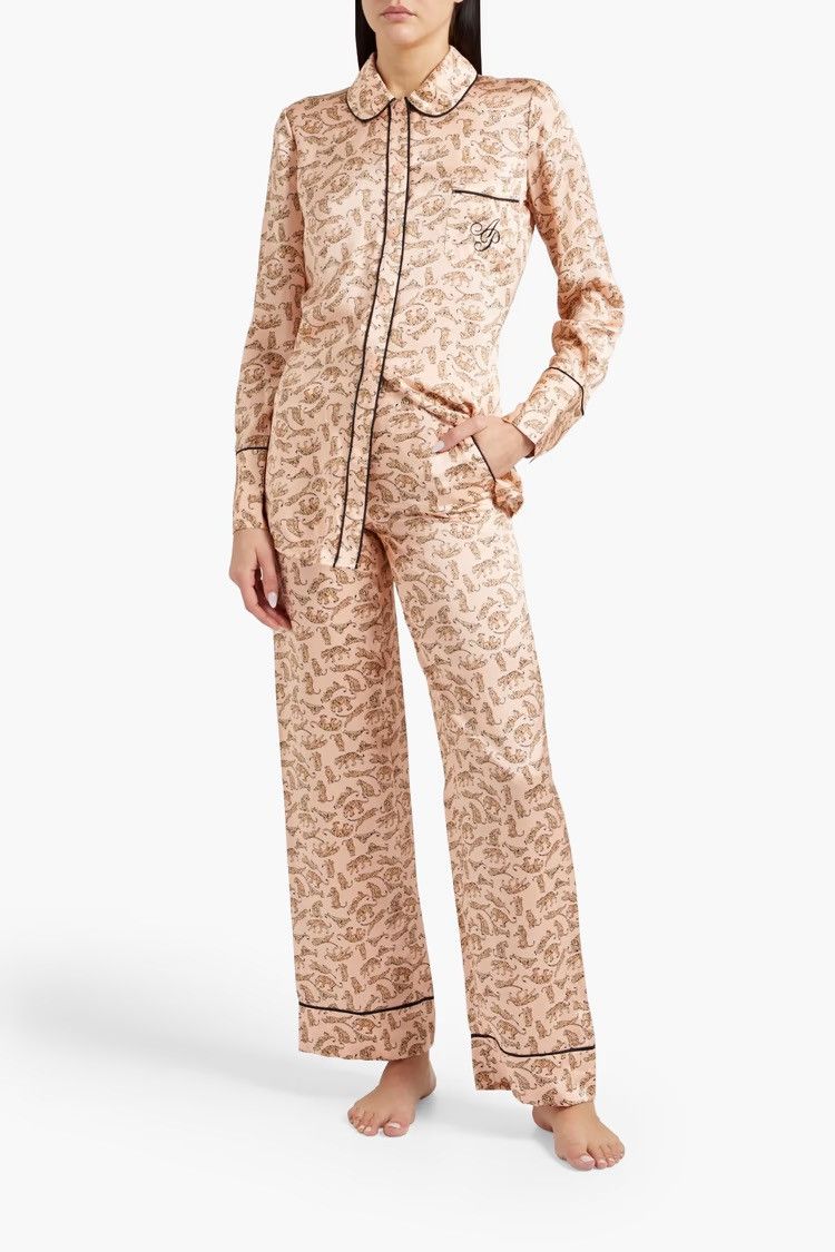 Agent Provocateur AGENT PROVOCATEUR Catalyna printed silk-satin pajama pants Size 24" / US 00 / IT 34 - 2 Thumbnail