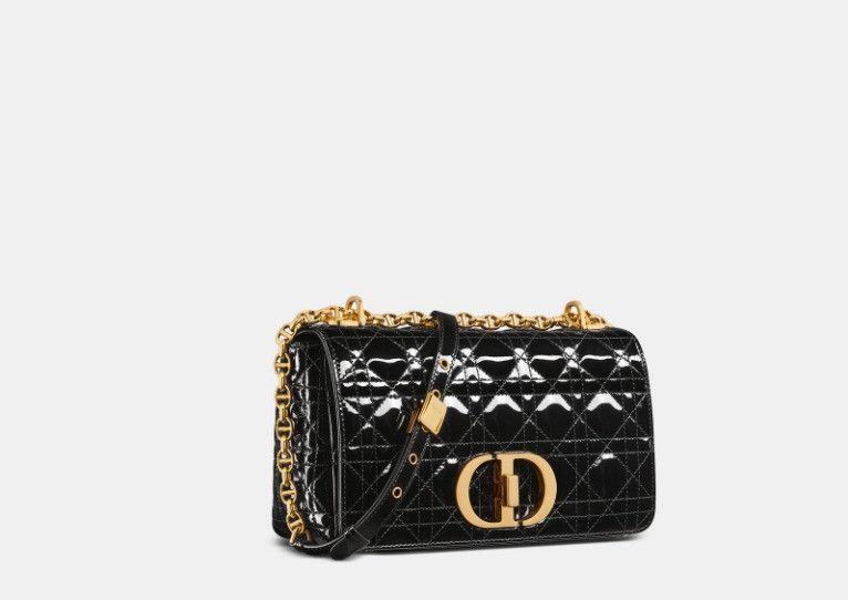 Dior o1w1db10425 M9242UV Size: OS / Medium Caro Bag in Black Size ONE SIZE - 1 Thumbnail