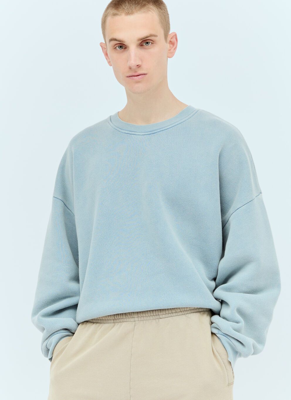 image of Acne Studios Logo Patch Sweatshirt in Blue, Men's (Size 2XL)