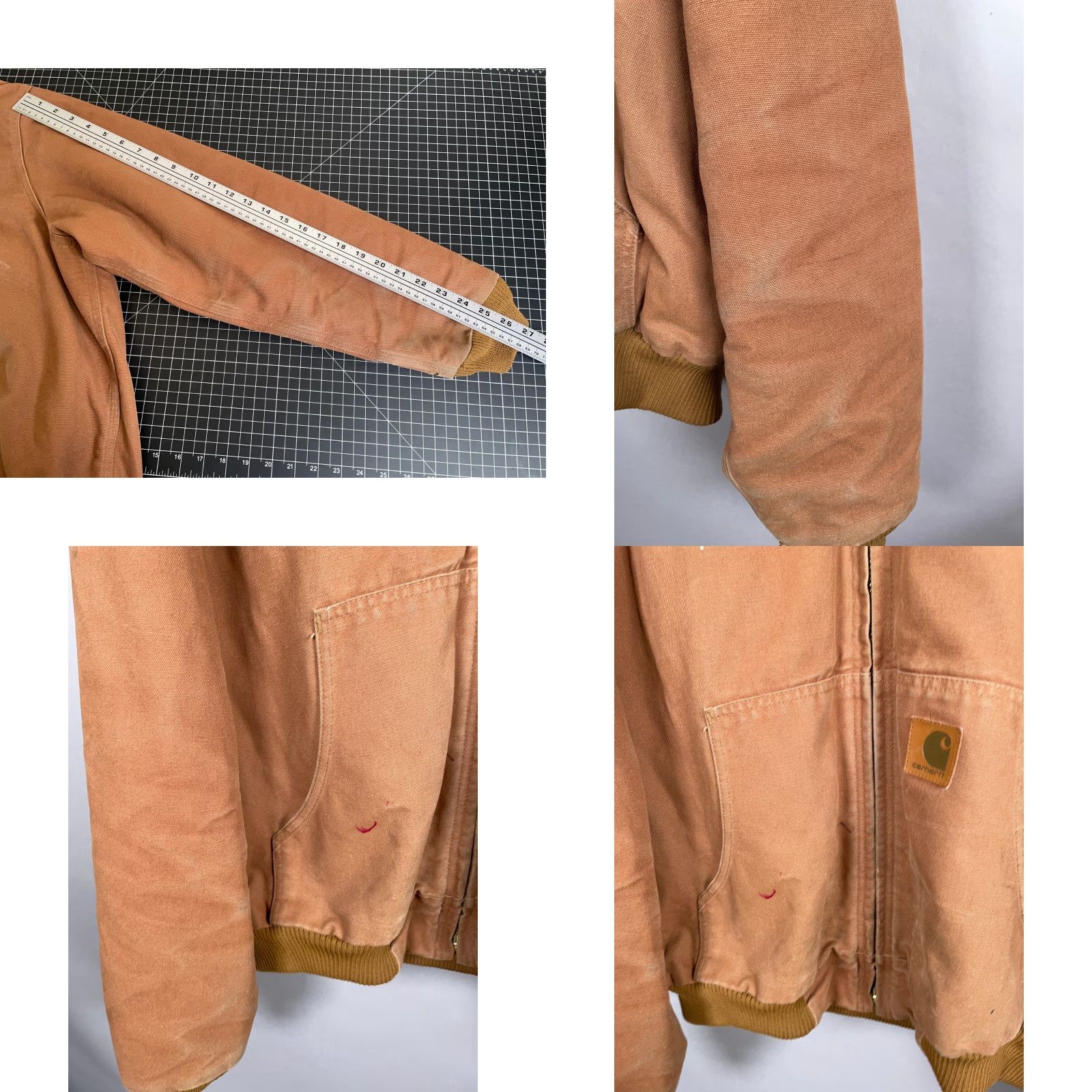 Carhartt VINTAGE Carhartt Jacket Canvas Distressed Dark Brown Hooded Fleece Lined 376-51 Adult XL Brown 90s Grunge Western Mens Size US XL / EU 56 / 4 - 8 Thumbnail