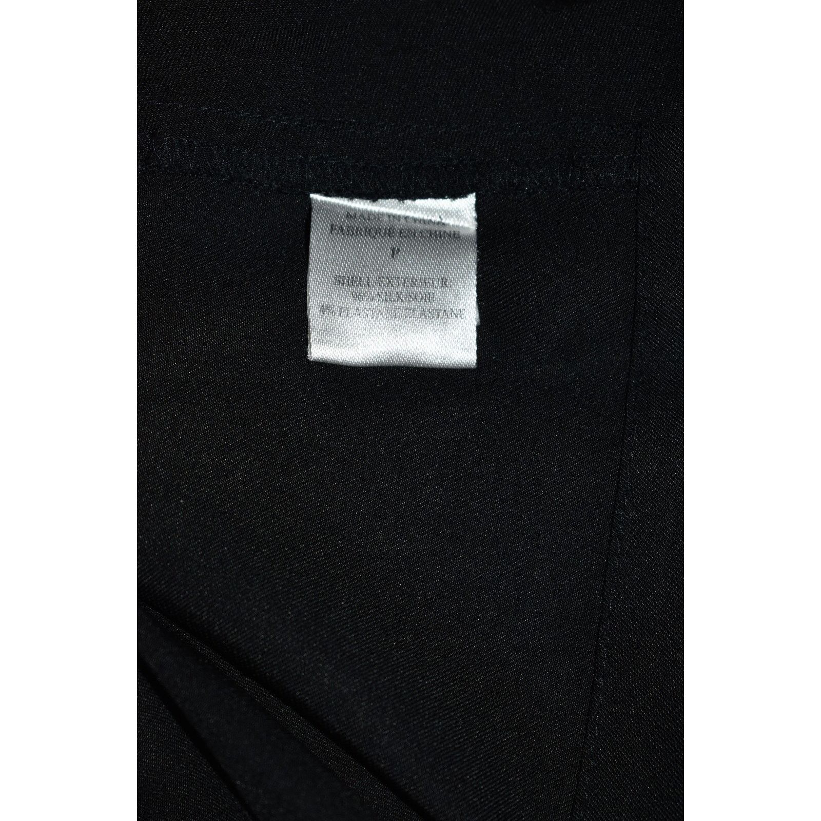 Theory THEORY Black Silk Blend Wrap Front Effect LS Blouse Top Sz P Size XS / US 0-2 / IT 36-38 - 4 Thumbnail