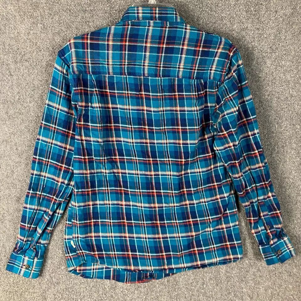 VSTR VSTR Flannel Men's Small Plaid Blue 100% Cotton Button Up S Size US S / EU 44-46 / 1 - 7 Thumbnail