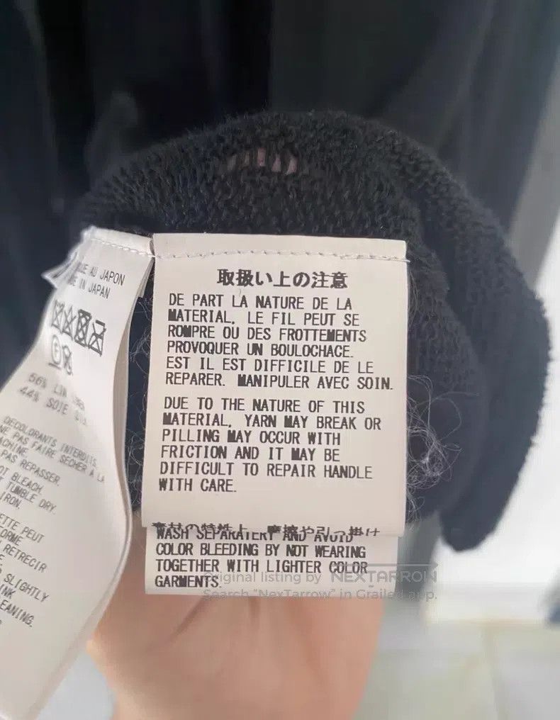 Yohji Yamamoto Yohji Yamamoto Long Black Knit Cardigan shirt Size US L / EU 52-54 / 3 - 5 Thumbnail