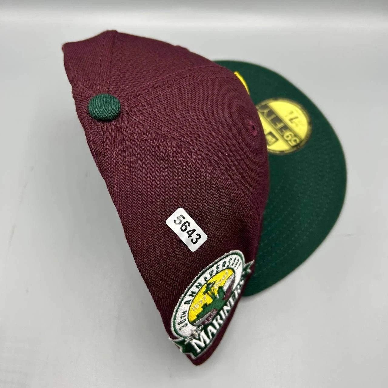 New Era Seattle Mariners Hat Men 7 1/8 Red Green MLB Fitted Cap New Size ONE SIZE - 9 Thumbnail