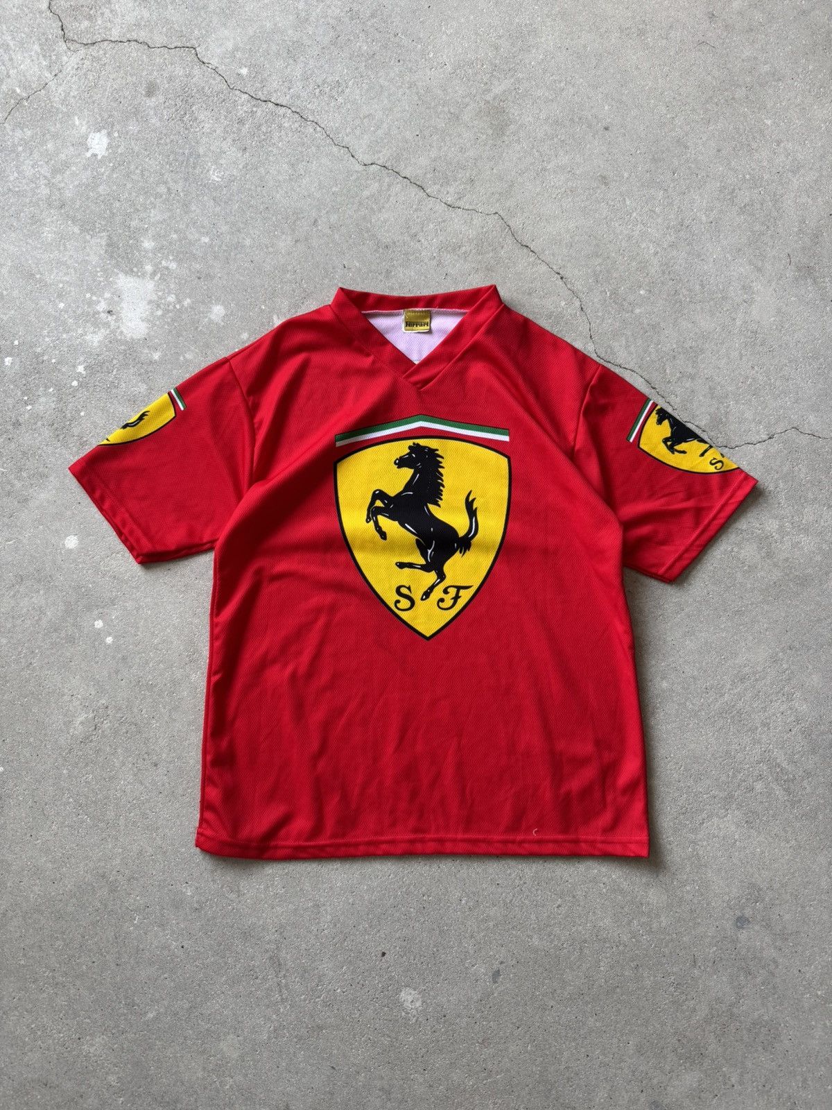 Ferrari × Vintage Vintage Ferrari Jersey T-Shirt Size US L / EU 52-54 / 3 - 8 Thumbnail