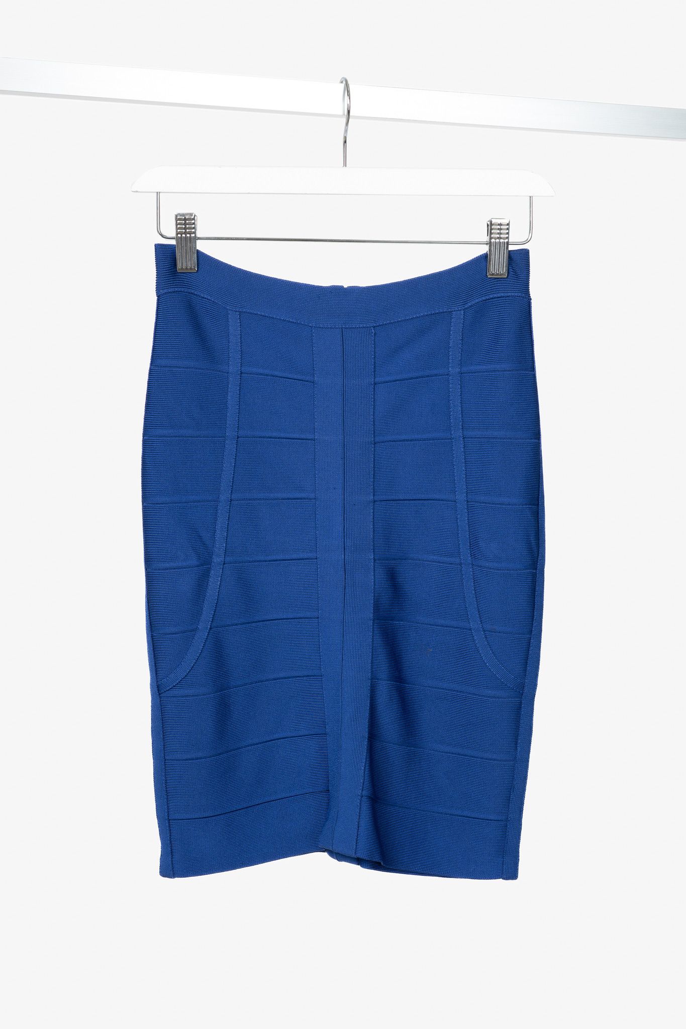 Herve Leger Herve Leger Elias Blusaphire Bandage Pencil Skirt Size 24" / US 00 / IT 34 - 1 Thumbnail