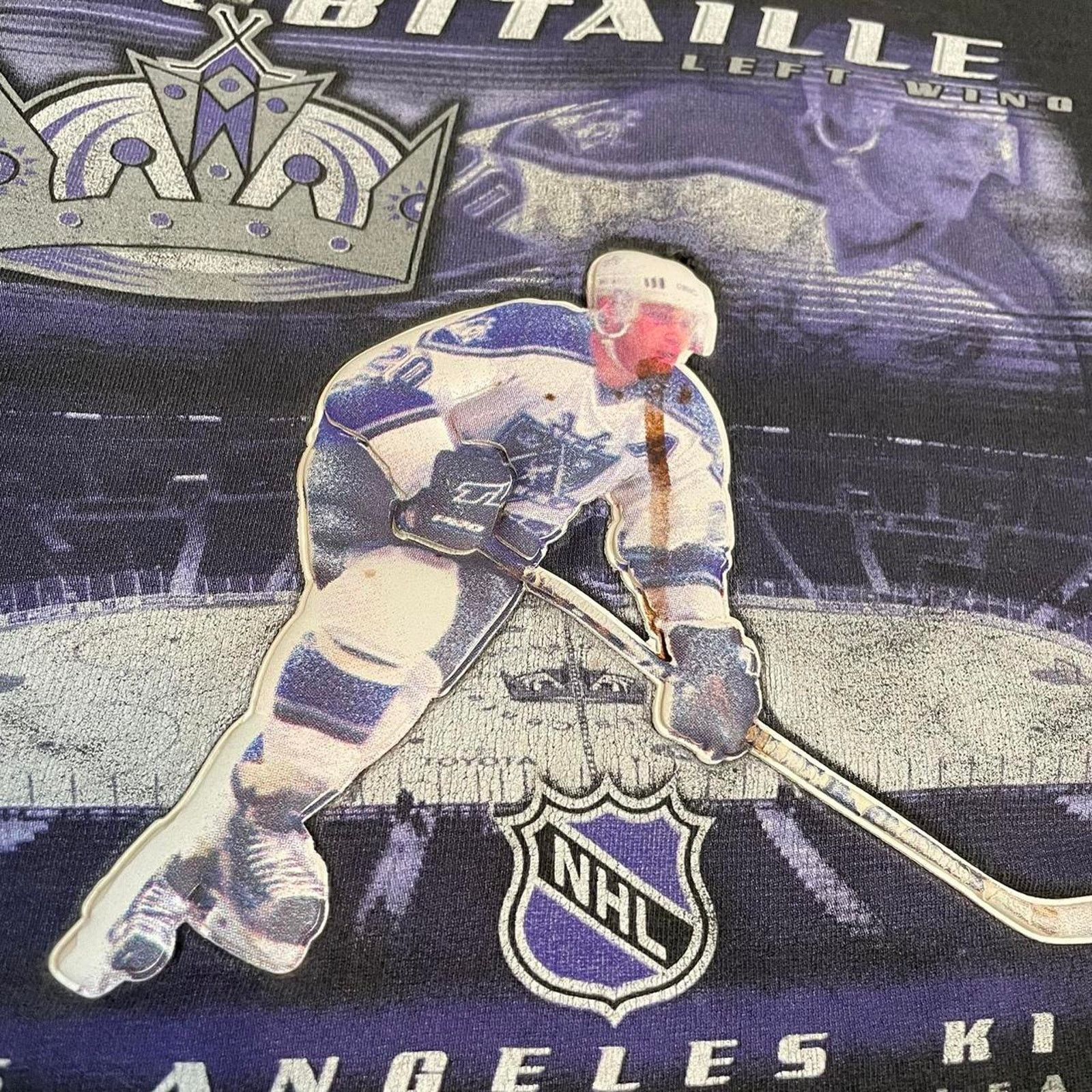 NHL Y2K 2000s NHL Luc Robitaille Los Angeles Kings Hockey Tee Size US XL / EU 56 / 4 - 4 Thumbnail