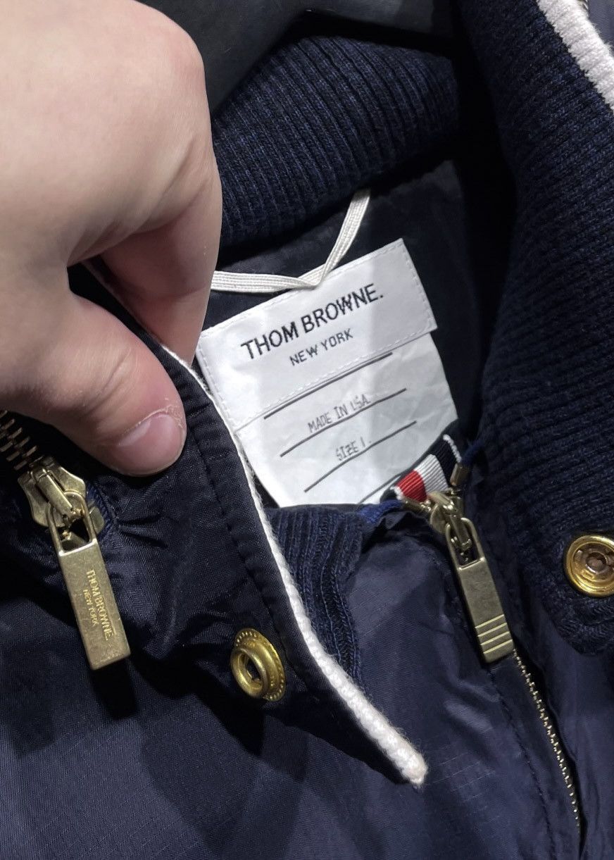 Thom Browne Thom Browne Navy Windbreaker Jacket Size US S / EU 44-46 / 1 - 8 Thumbnail