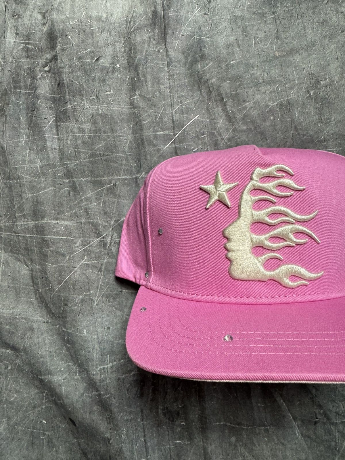 HELLSTAR Hellstar Logo with Rhinestones Snapback Hat in Pink Size ONE SIZE - 2 Thumbnail