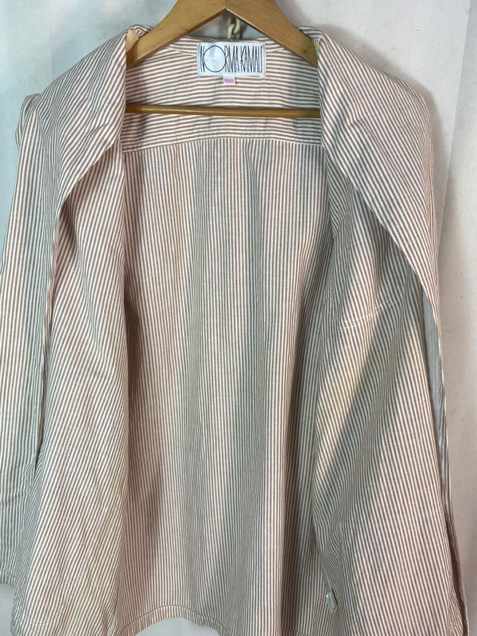 Designer Unisex🔥Norma kamali stripe cardigan jacket Size US L / EU 52-54 / 3 - 5 Thumbnail