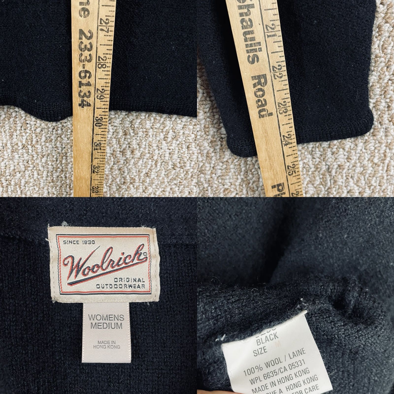 Vintage VINTAGE Woolrich Jacket Women’s M Black Wool Embroidered Floral 90s Grandma R1 Size M / US 6-8 / IT 42-44 - 8 Thumbnail