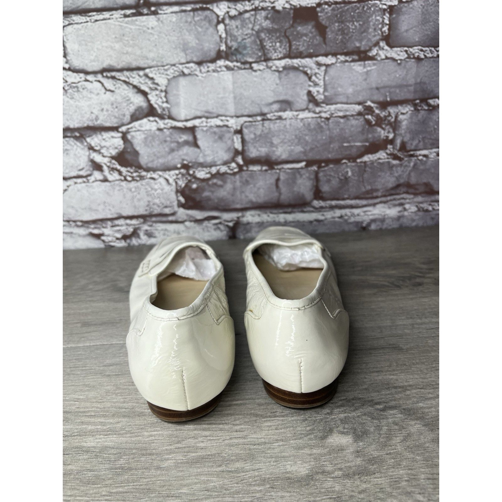 Enzo Bonafe Enzo Angiolini Ealento White Patent Leather Slip-On Loafers Size US 6.5 / IT 36.5 - 6 Thumbnail