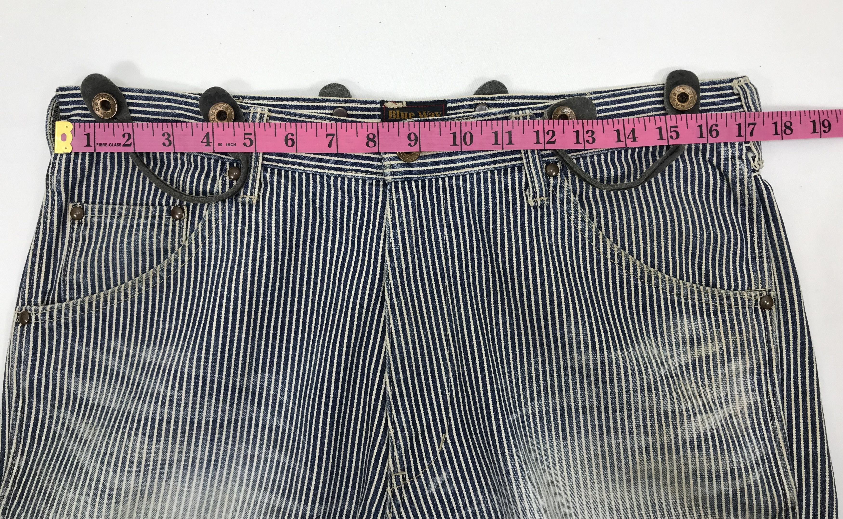 Japanese Brand Vintage Blue Way Hickory Striped Carpenter Jeans Size US 34 / EU 50 - 16 Thumbnail