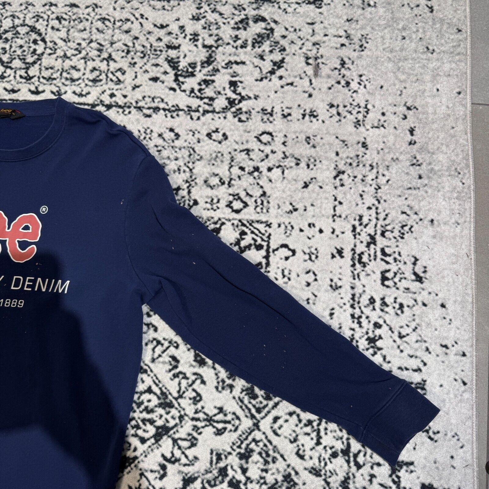 Lee × Vintage Lee Unisex Navy Cotton Sweatshirt Size XL USA Blank Y2K Size US XL / EU 56 / 4 - 7 Thumbnail