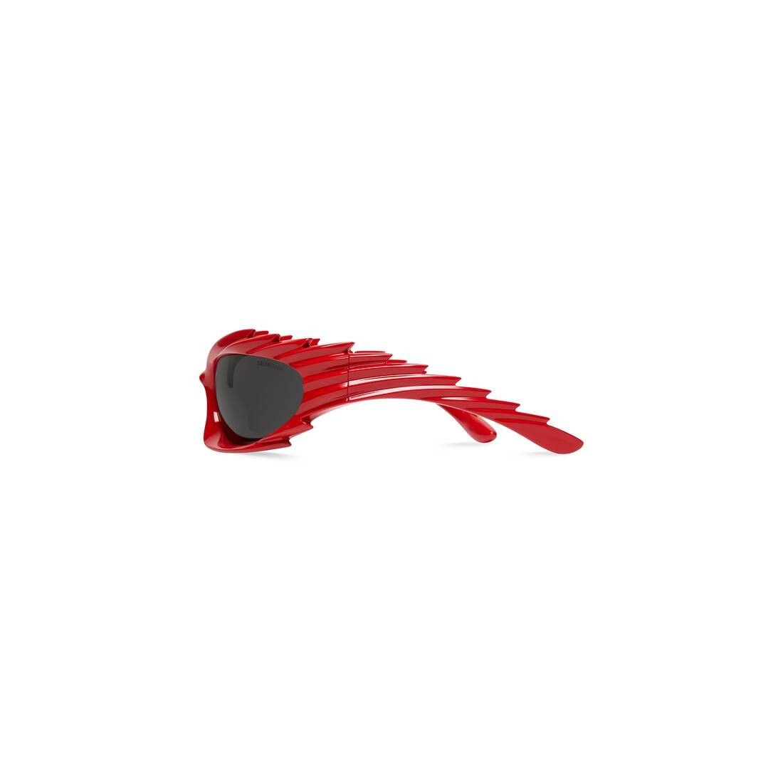 Balenciaga o1bcso1str0225 Size: OS / Spike Rectangle Sunglasses in Red Size ONE SIZE - 3 Thumbnail