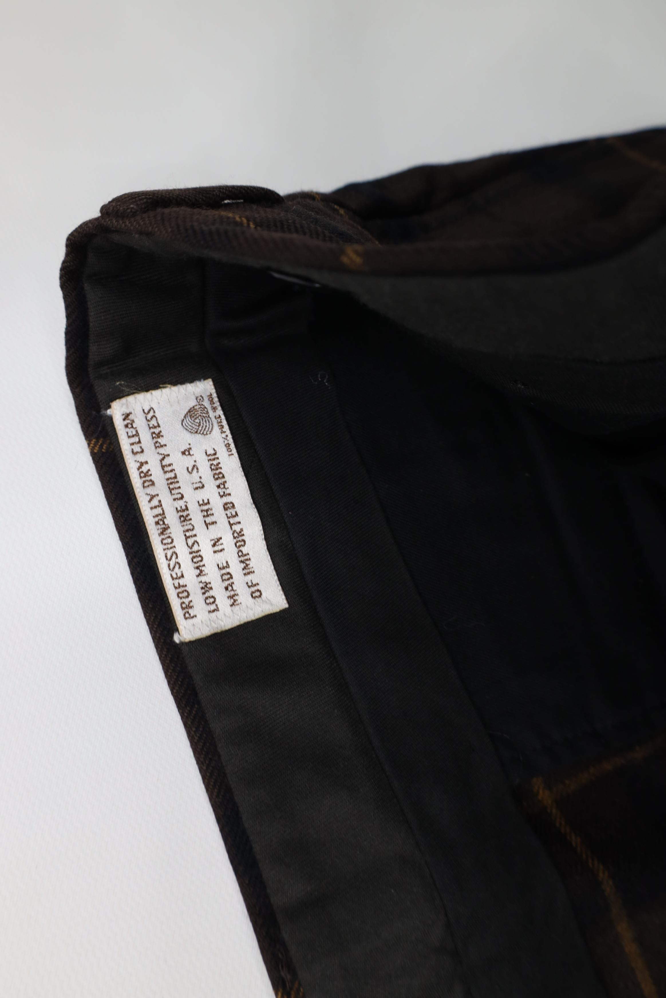 Vintage Vintage 70s Streetwear Wide Leg Chino Pants Brown Plaid USA Size US 36 / EU 52 - 9 Thumbnail