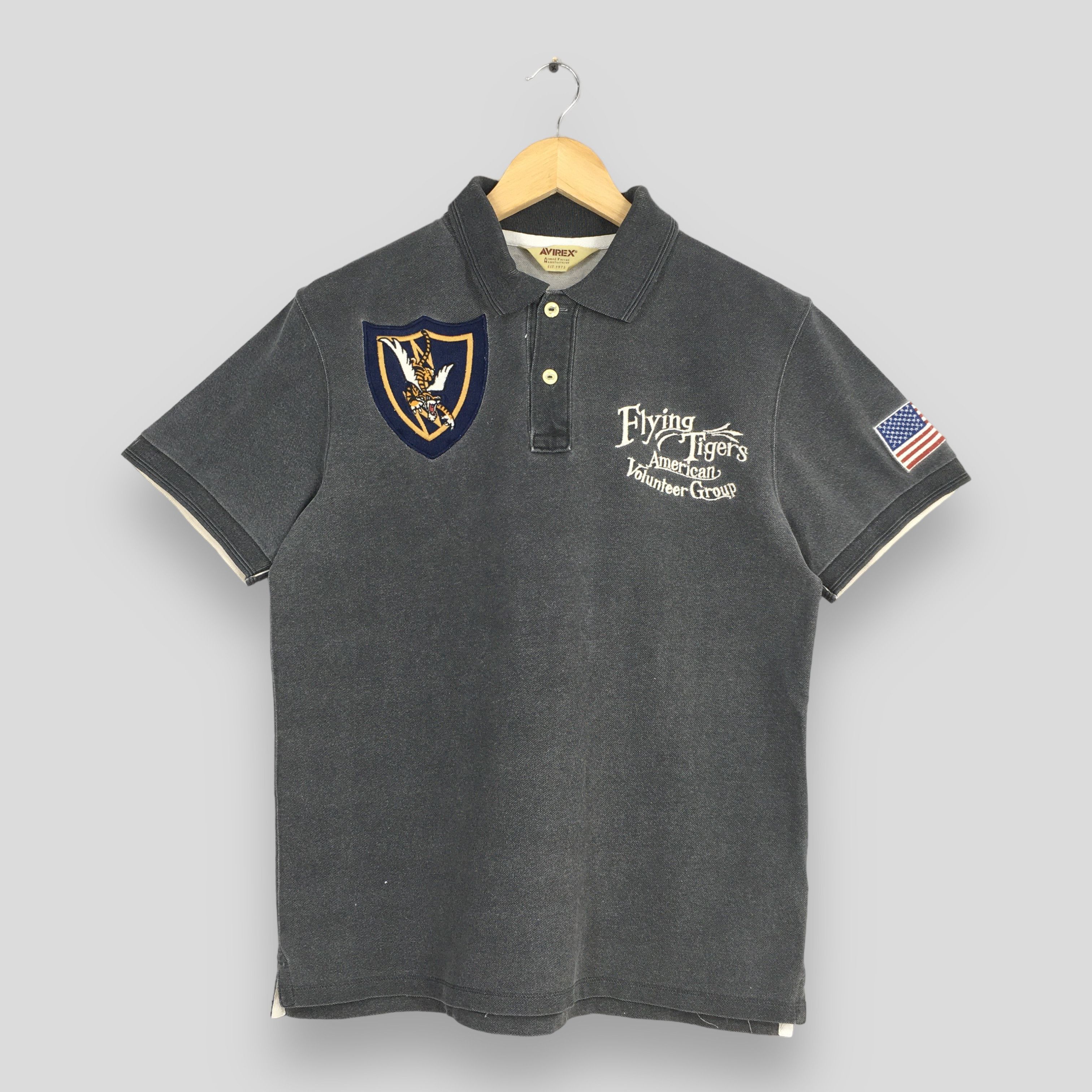 Avirex × Vintage Vintage Avirex Flying Tigers Air Force Polo Shirt Large Size US L / EU 52-54 / 3 - 1 Thumbnail