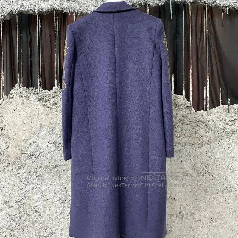 Versace Versace Deep Blue Long Coat for Men . Size US M / EU 48-50 / 2 - 2 Thumbnail