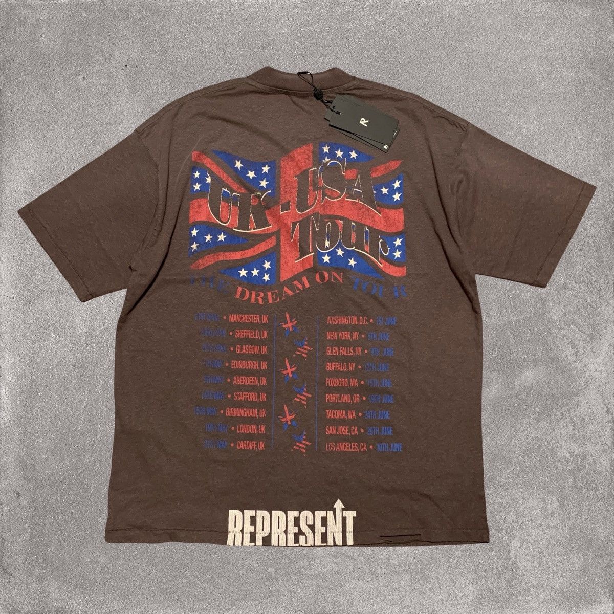 Represent Clo. Represent Small Dream On Tour Nero Brown Tee Size US S / EU 44-46 / 1 - 2 Thumbnail