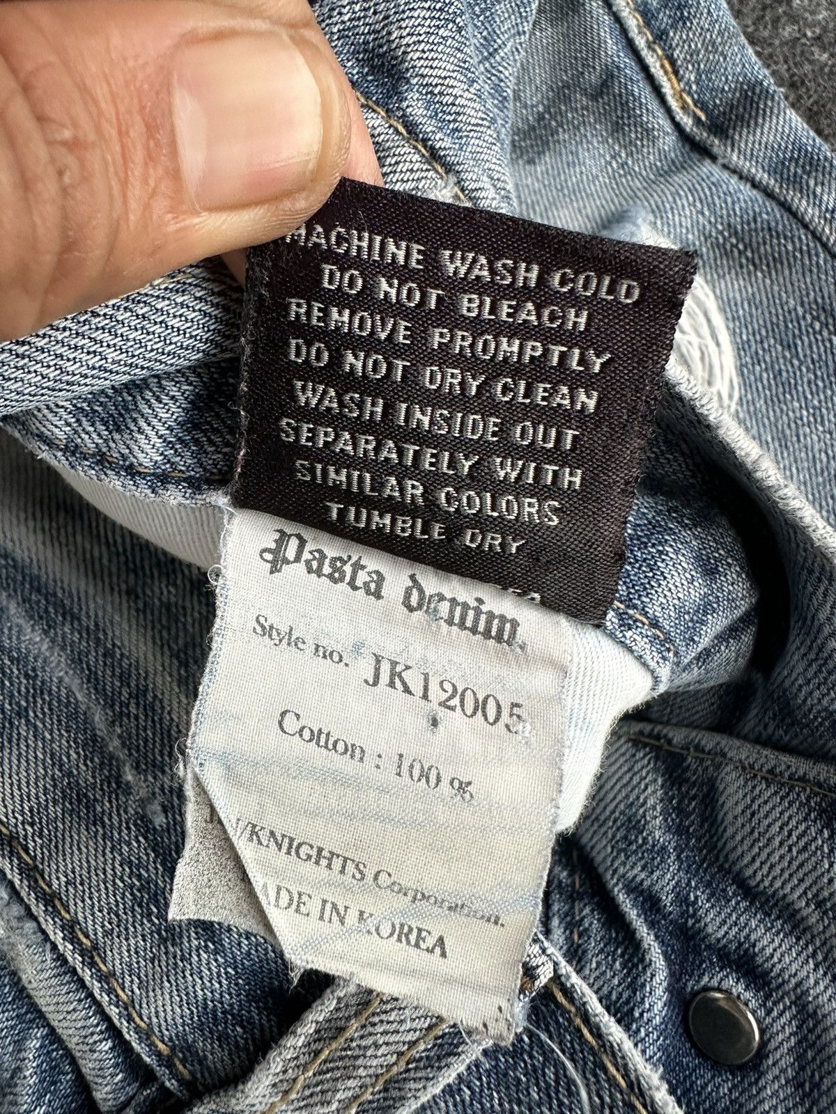 14th Addiction × Hysteric Glamour × If Six Was Nine Pasta Denim Nice Faded Distressed Denim D487 Size US 30 / EU 46 - 17 Thumbnail