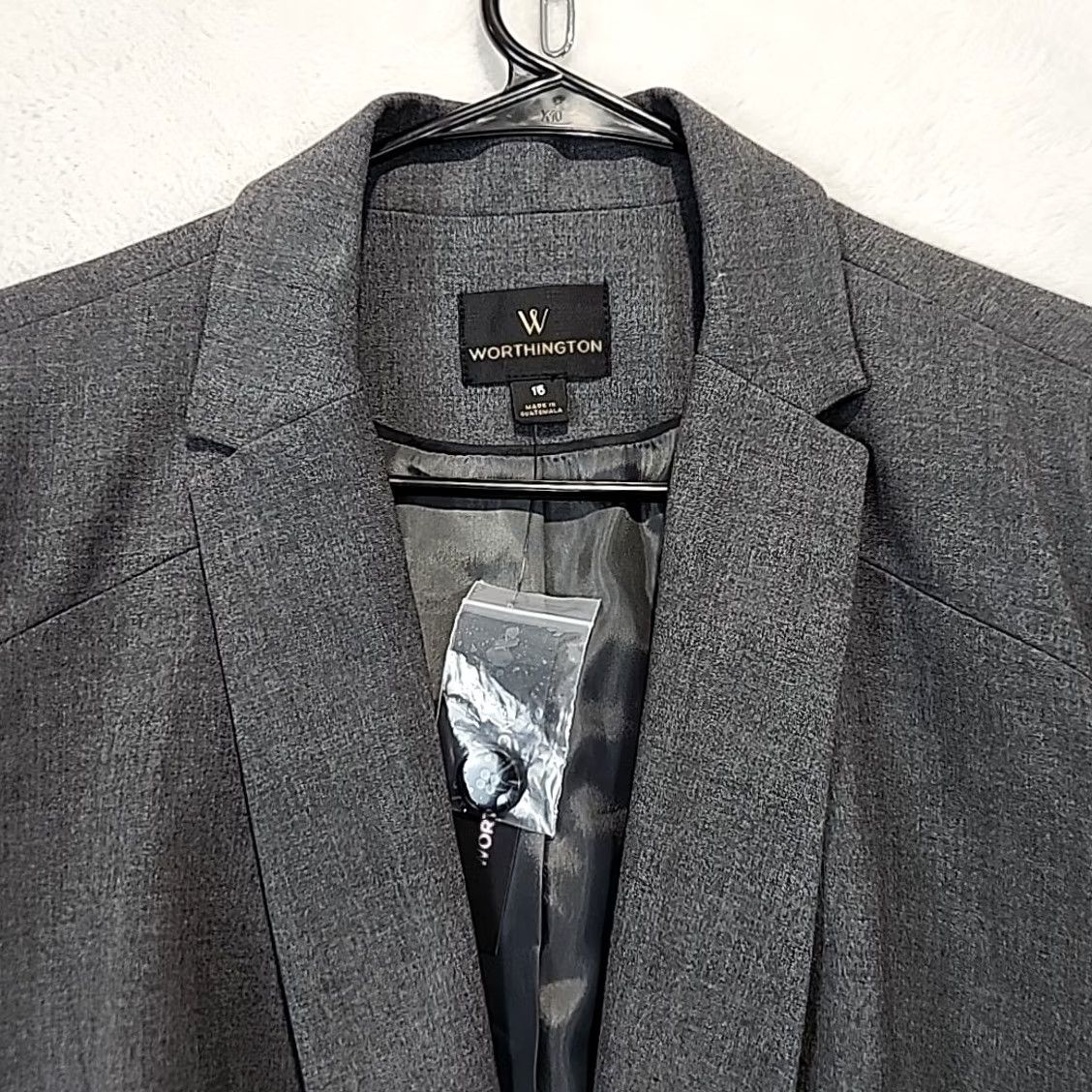 Worthington Worthington Blazer Jacket Women's Size 16 Admiral Grey Heather Lined Short Sleeve Single-Breasted Women Mens? Size XXL / US 16-18 / IT 52-54 - 7 Thumbnail