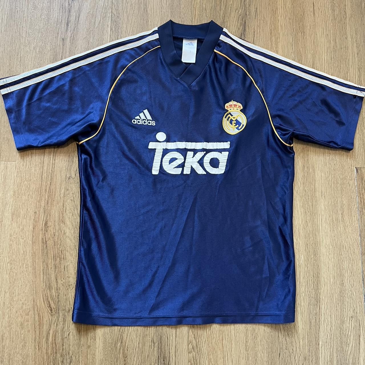 Adidas 1999-00 Real Madrid Adidas Away Galacticos Beckham Ronaldo Size US S / EU 44-46 / 1 - 1 Thumbnail