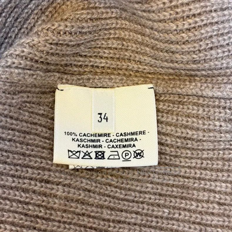 Hermes Hermes Oatmeal Cashmere Long Sleeve Sweater Size XXS / US 00 / IT 34 - 3 Thumbnail
