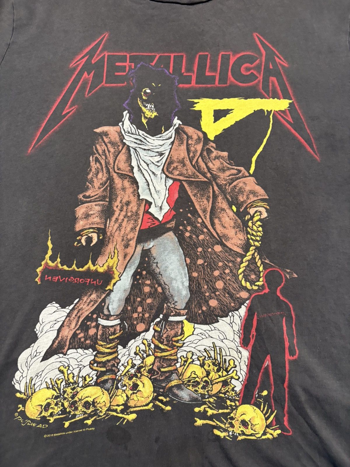Band Tees Metallica Push Head Unforgiven Graphic Tee 2018 Distressed Size US XL / EU 56 / 4 - 10 Thumbnail