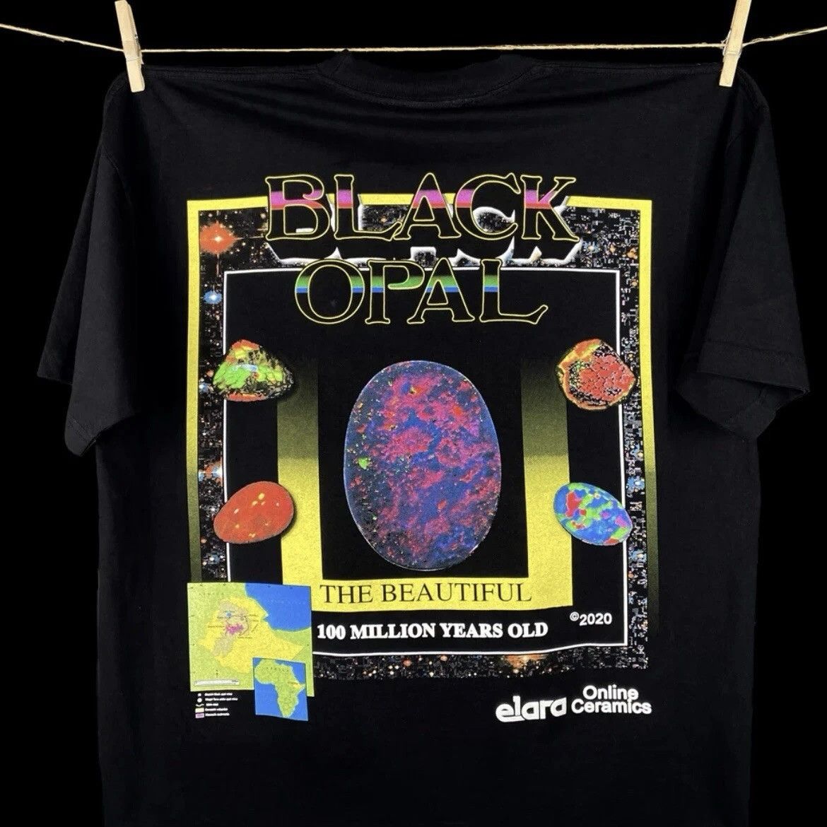 A24 × Online Ceramics S Uncut Gems A24 Online Ceramics Black Opal T Shirt tee Rare Size US S / EU 44-46 / 1 - 1 Thumbnail