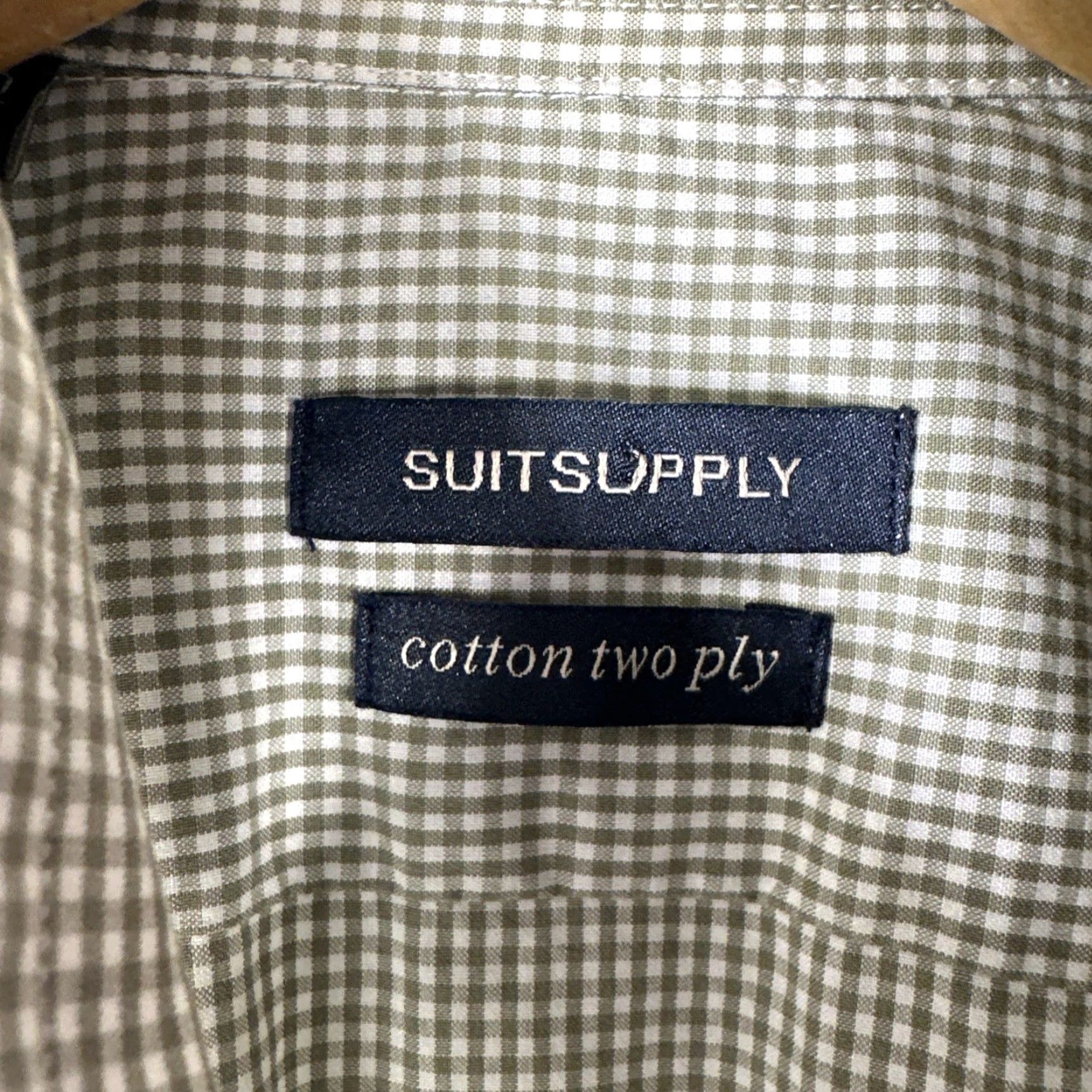 Suitsupply Suitsupply Dress Shirt Mens 40 15-3/4 Brown Cotton Two Ply Gingham Shirt Size 40R - 4 Thumbnail