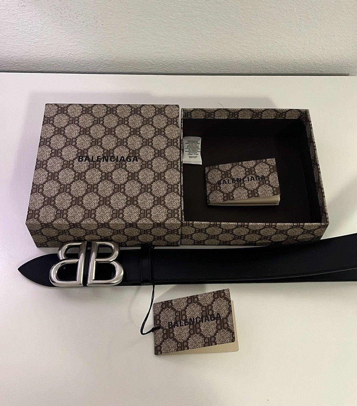 Balenciaga × Gucci Balenciaga X Gucci BB logo Belt Size ONE SIZE - 2 Thumbnail
