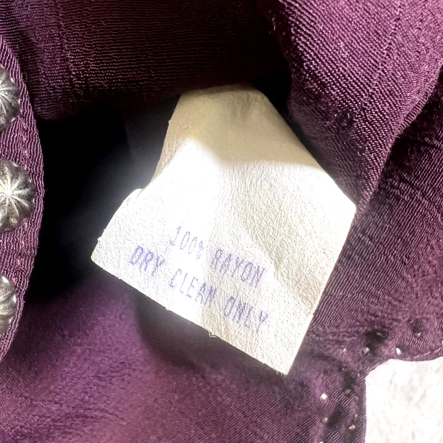 Doublet Double D Ranch Jacket Women S Purple Rayon Cropped Studded Scalloped Hem Western Jacket Size S / US 4 / IT 40 - 3 Thumbnail