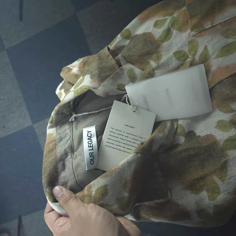 Our Legacy Our Legacy size50 Floral linen tie-dye shirt Size US M / EU 48-50 / 2 - 3 Thumbnail