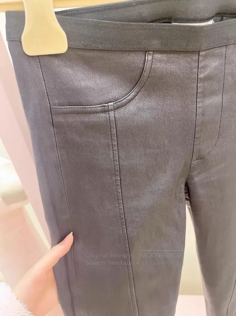 Helmut Lang Helmut Lang size 2 Leather pants Size 25" / US 0 / IT 36 - 2 Thumbnail
