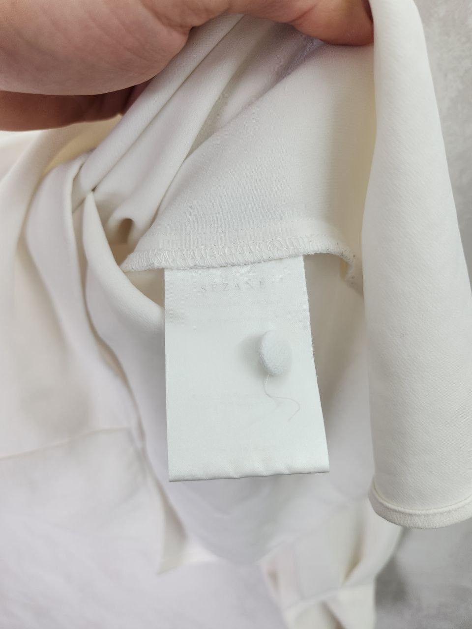 Sezane Sezane White Blouses Size L / US 10 / IT 46 - 8 Thumbnail