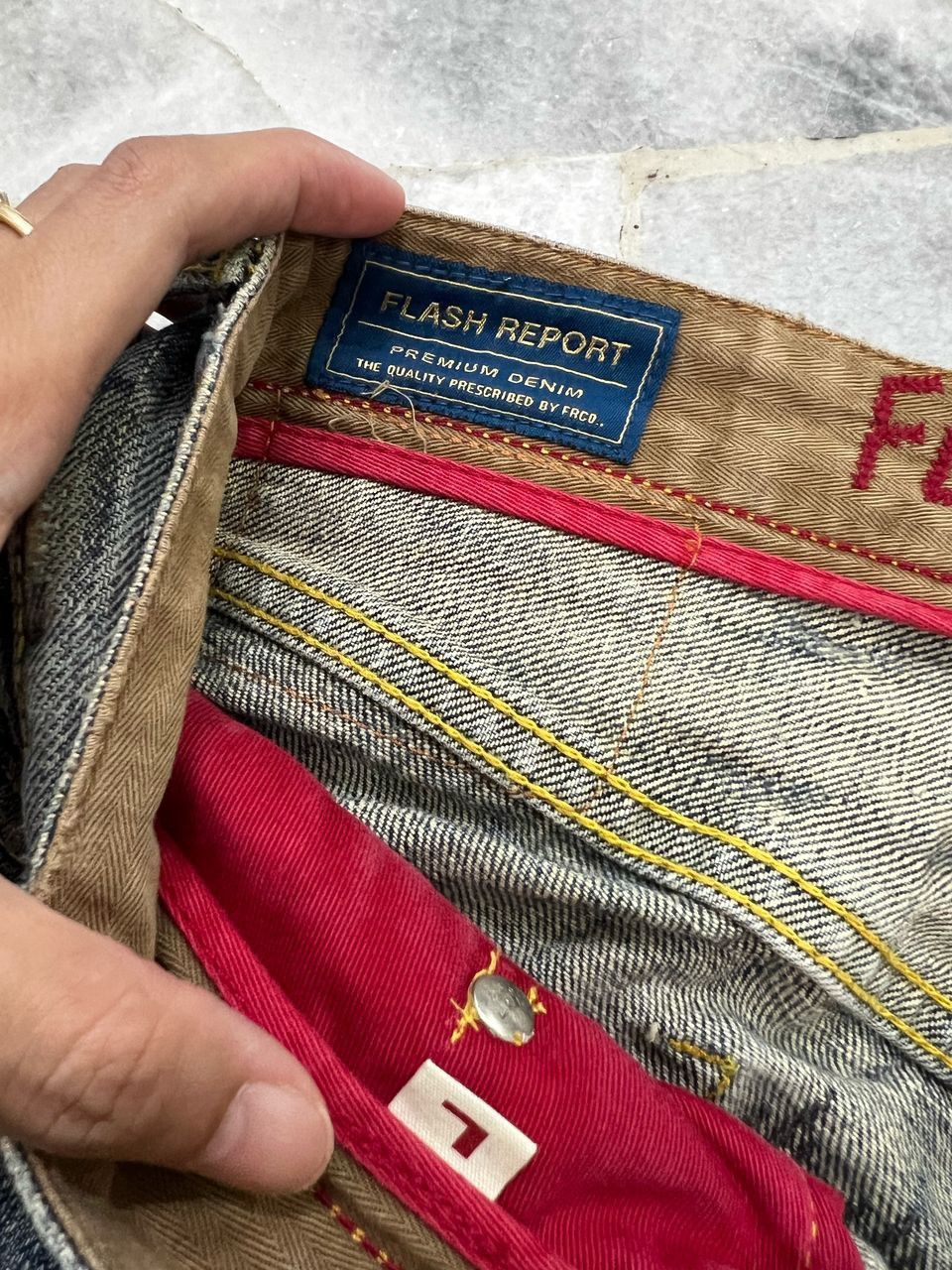 Japanese Brand Japanese Brand Flash Report Sashiko Jeans Size US 31 - 14 Thumbnail