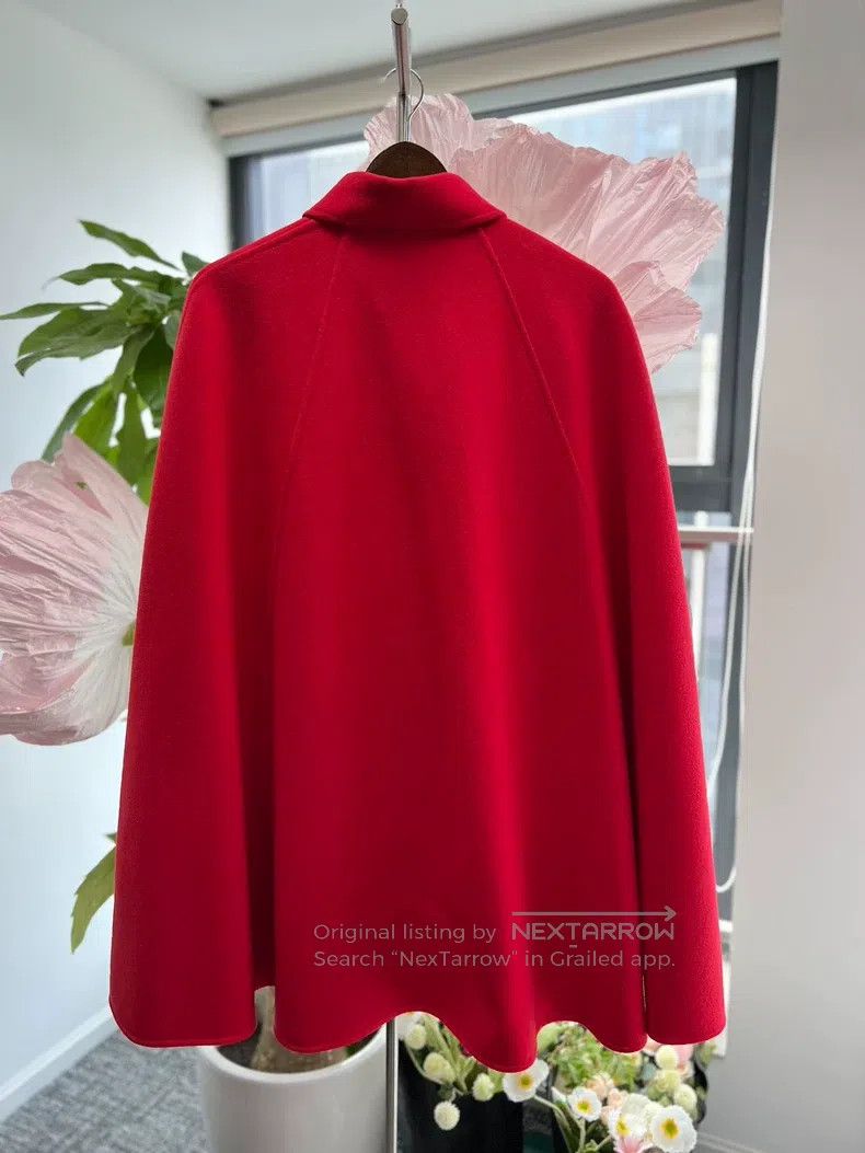 Versace Versace Wool lapel cape coat coat Size L / US 10 / IT 46 - 2 Thumbnail