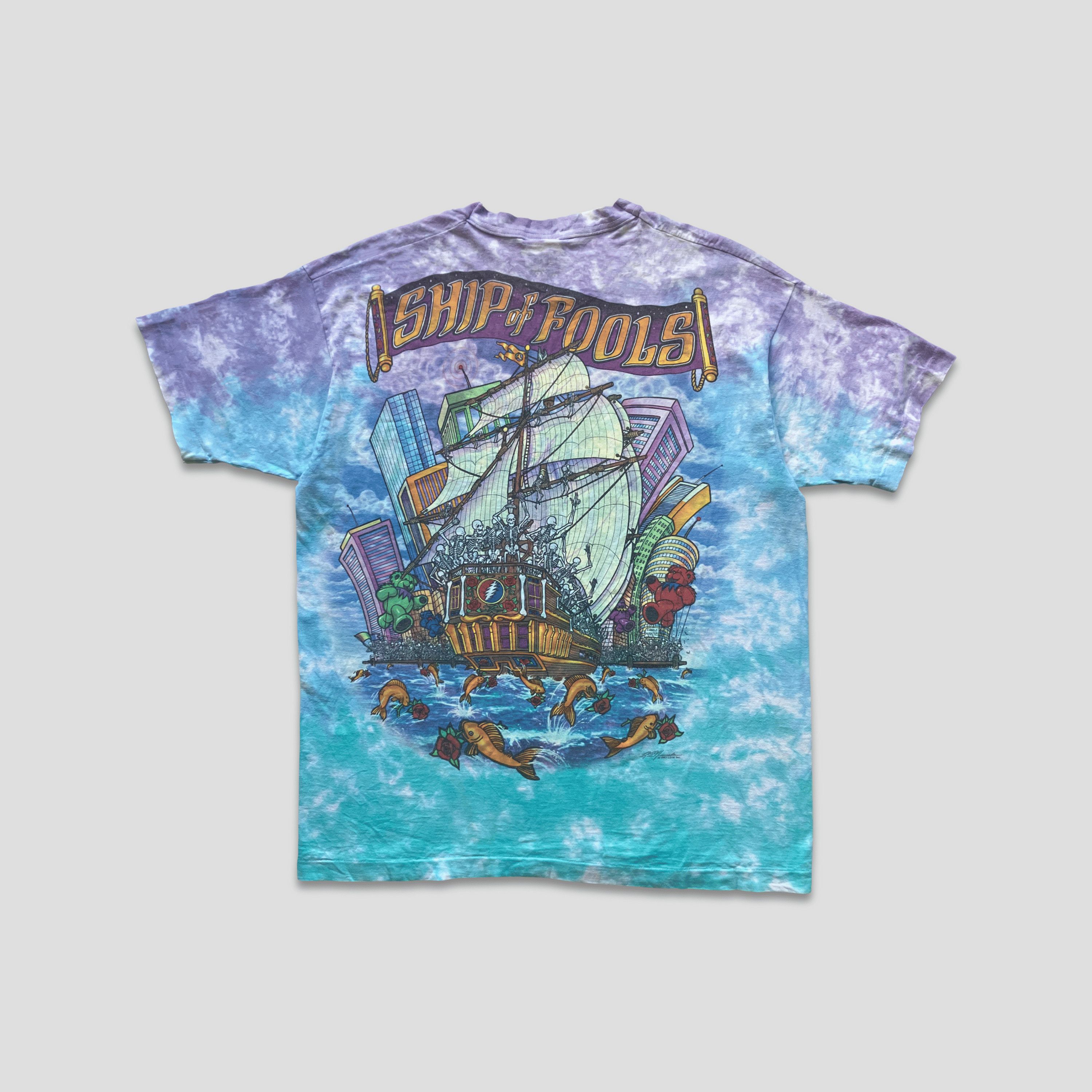 Band Tees Vintage 1993 Grateful Dead Ship Of Fools T-Shirt Size US XL / EU 56 / 4 - 5 Thumbnail