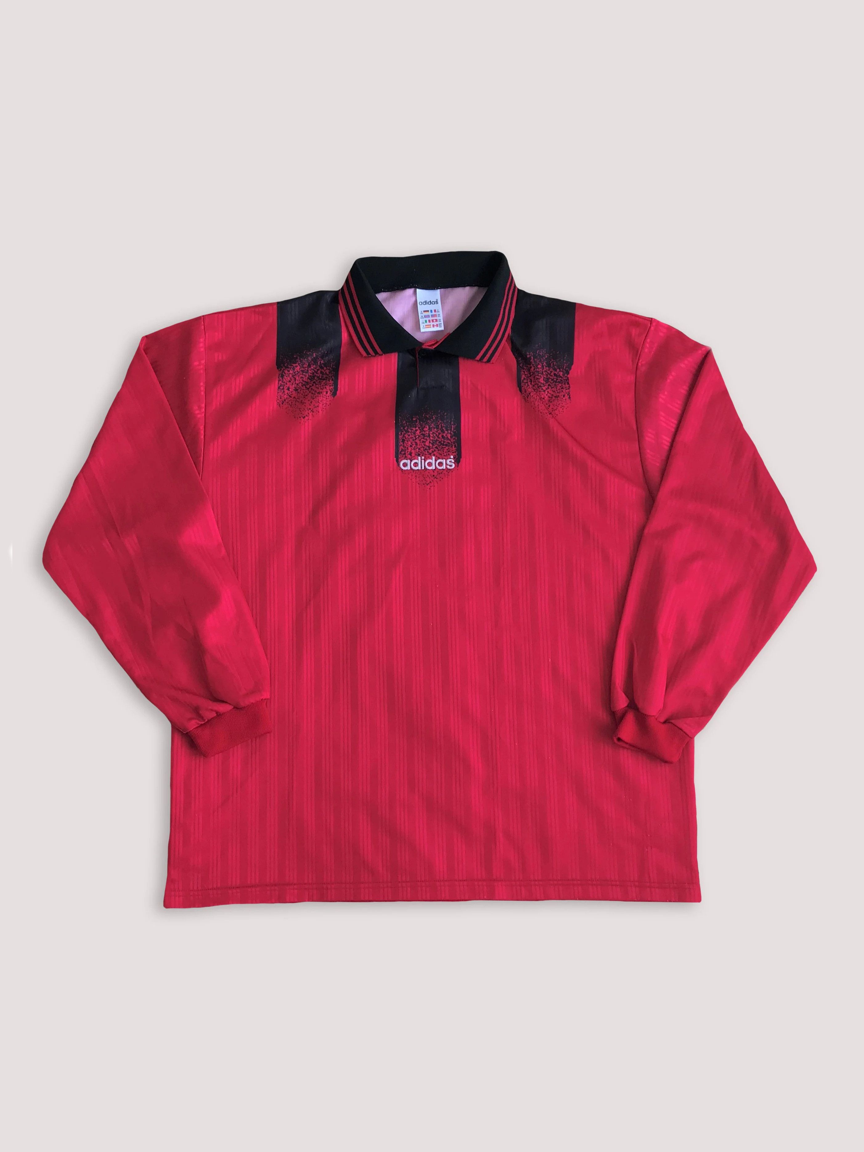 Adidas Vintage 90s ADIDAS Jersey Football Soccer Long Sleeve Kit Size US XXL / EU 58 / 5 - 1 Thumbnail