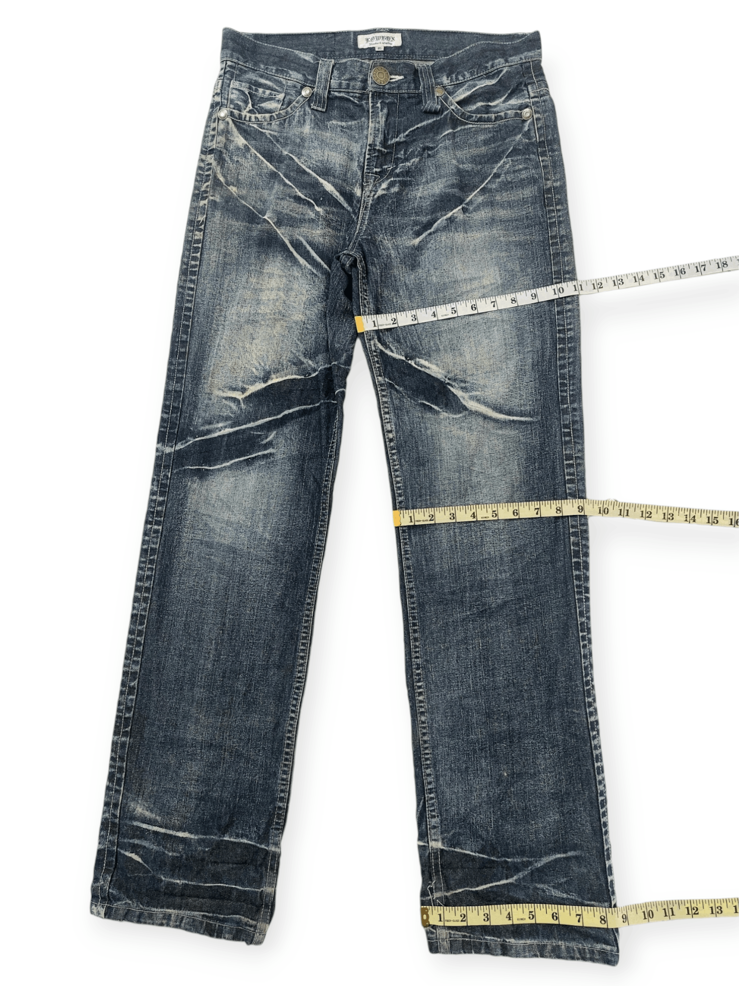 LOWBOX Vintage Lowbox Punk Distressed Denim Size US 33 - 18 Thumbnail