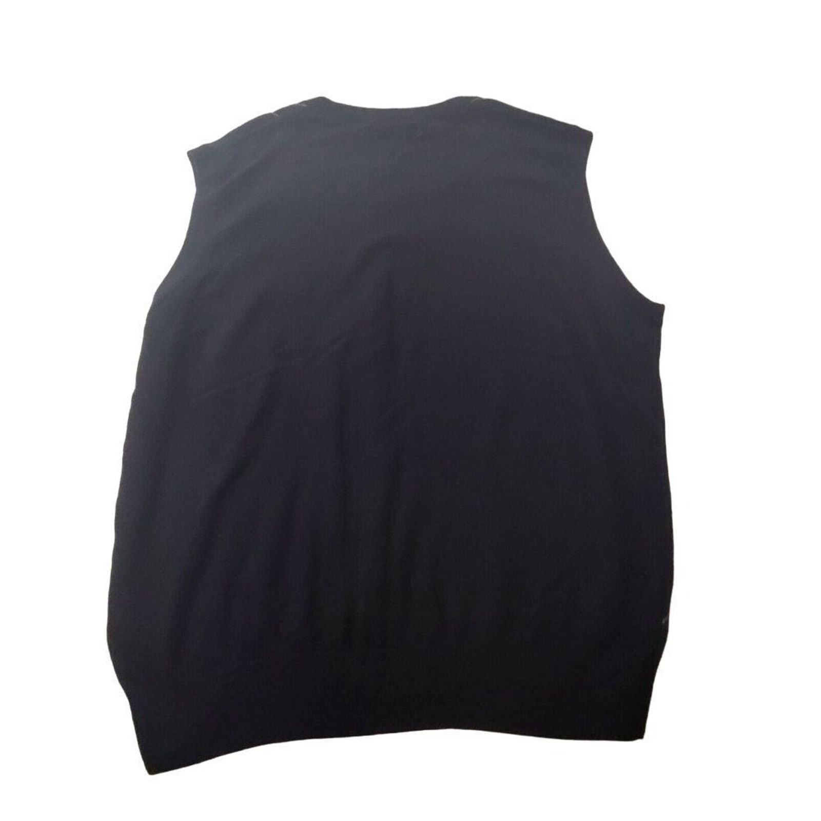 PGA Tour PGA TOUR V Neck Argyle Sweater Vest Black Gray X Large NWT Size US XL / EU 56 / 4 - 2 Thumbnail
